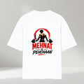 StrikeReble Mehnat Se Pehchaan Oversized Cotton Graphic T-Shirt